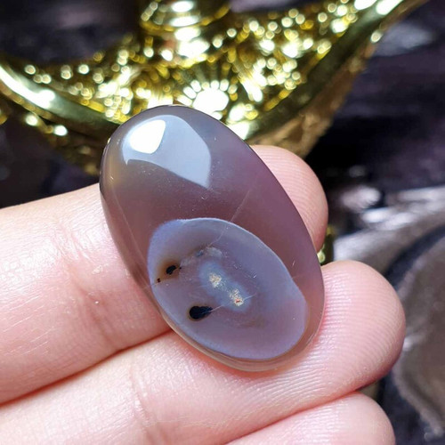 نگین سنگ طبیعی عقیق کبود قائن کد 25941