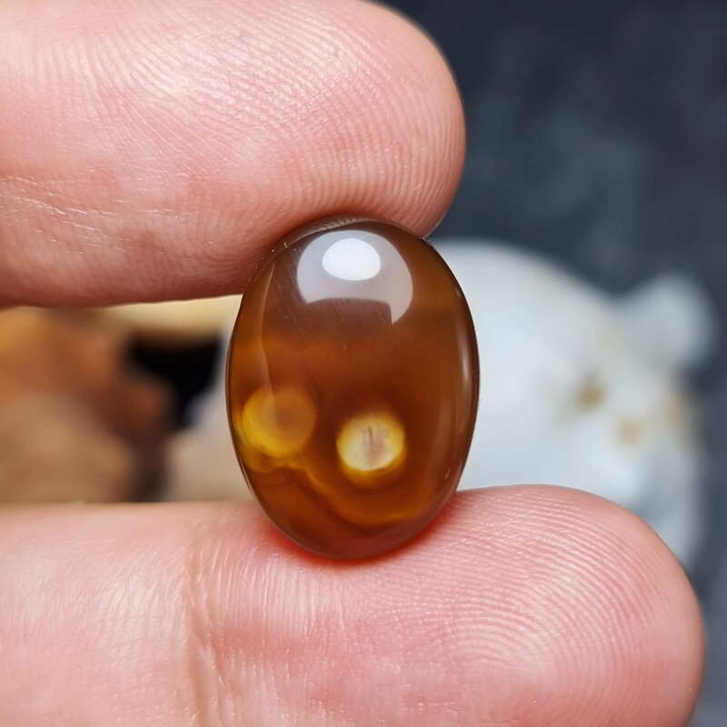 نگین  سنگ عقیق جزع   اصل معدنی کد  27982