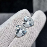 جفت نگین سنگ کیوبیک زیرکونیا رگه یخی 15.6 قیراط کد 33980