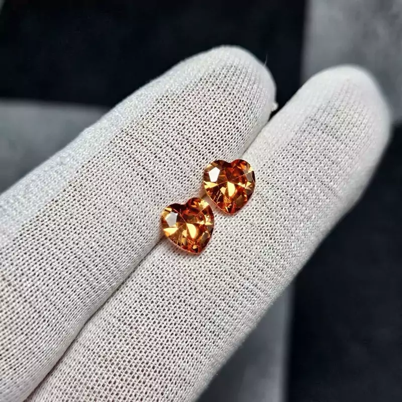 جفت نگین سنگ کیوبیک زیرکونیا 6.5 قیراط کد 33978