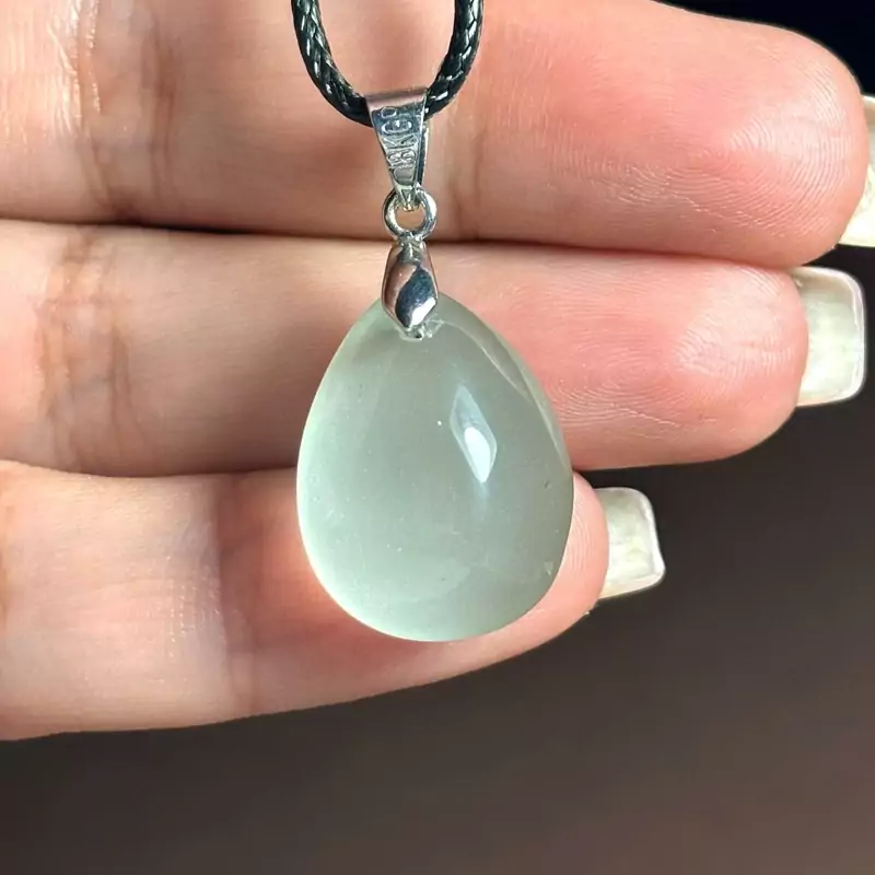 آویز گردنبند سنگ طبیعی کوارتز معدنی نمونه خاص کد 60153