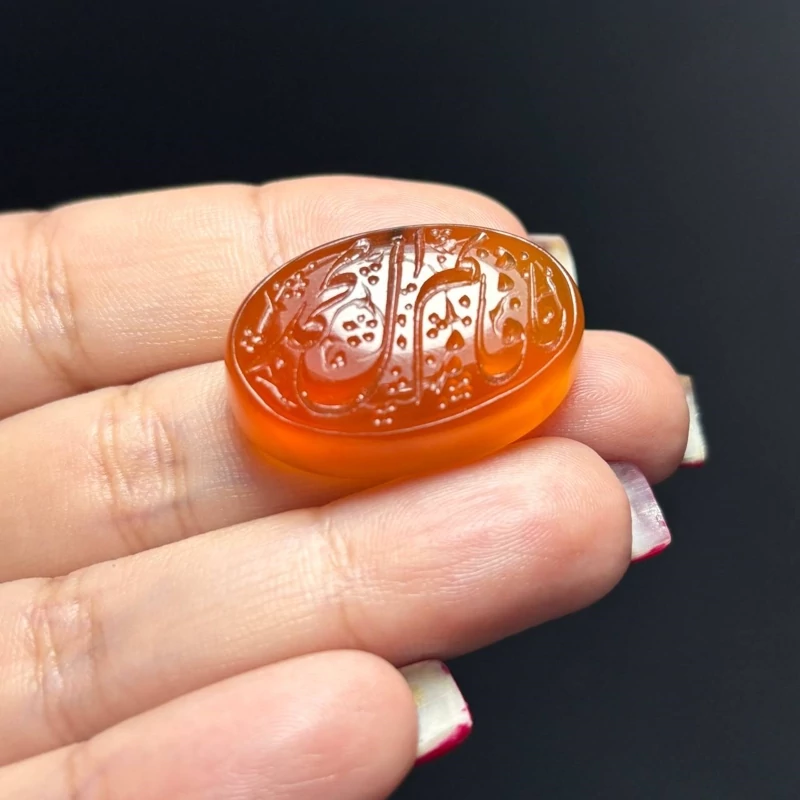 نگین سنگ عقیق معدنی خراسانی خط دست کد 60314