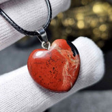 آویز گردنبند سنگ طبیعی جاسپر خونی معدنی کد 36586