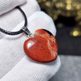 آویز گردنبند سنگ طبیعی جاسپر خونی معدنی کد 36586