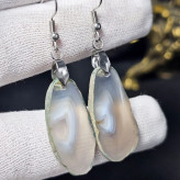 گوشواره اسلایس سنگ طبیعی عقیق معدنی خراسان کد 37578