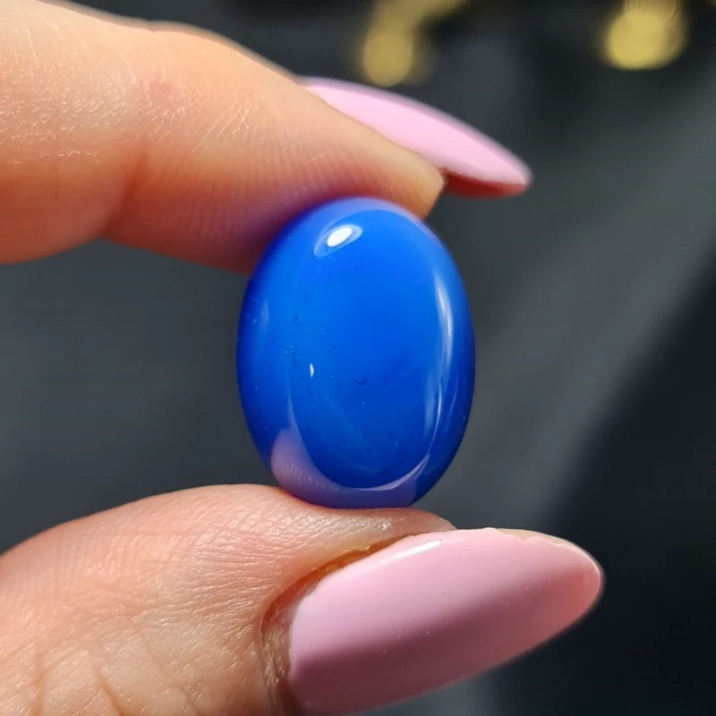 نگین سنگ عقیق آبی معدنی کد  T2253