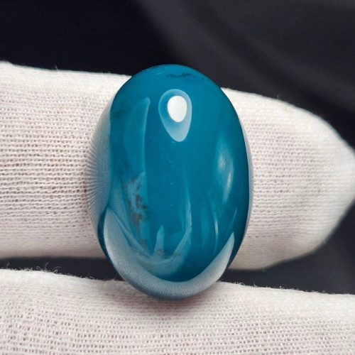 نگین سنگ عقیق آبی معدنی رنگ خاص کد 38107