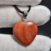 آویز گردنبند سنگ طبیعی جاسپر سرخ معدنی کد 38174