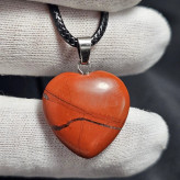 آویز گردنبند سنگ طبیعی جاسپر سرخ معدنی کد 38175