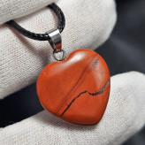 آویز گردنبند سنگ طبیعی جاسپر سرخ معدنی کد 38175