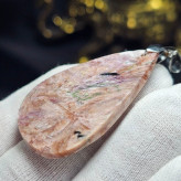 آویز گردنبند سنگ طبیعی چاروئیت معدنی کد 38225