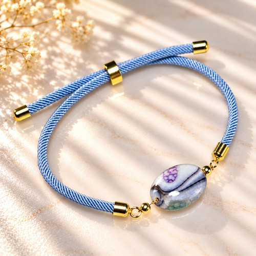 دستبند سنگ عقیق دراگون معدنی کد 40357